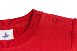 Sweatshirt von Leela Cotton, ziegelrot, 128